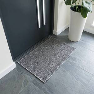 Mini tapis d'entrée antidérapant gris en polypropylène, tapis de sol intérieur 40x60 cm - Product Image 2