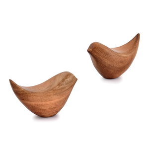 ชุดรูปปั้นนกไม้อะคาเซียของตกแต่งบ้านเครื่องประดับตกแต่งนกทำจากเวียดนาม - Product Image 3