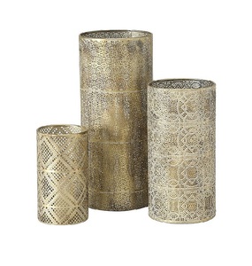 Ensemble de qualité supérieure de quatre porte-photophore luxueux en fer métallique suspendu jardin bureau mariage porte-photophore décoratif en métal - Product Image 5