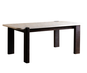 Hand Carved Detailing Sculpt Edge Pattern Geometric Solid Acacia <b>Wooden</b> Interlocked <b>legs</b> Bottochino Marble Luxury <b>Dining</b> <b>Table</b> - Product Image 1