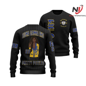 Nanju International Custom Sororité grecque Sigma Gamma Rho pour femmes, 100% Coton, Anti-boulochage, Broderie frontale, Bleu roi universitaire - Product Image 1