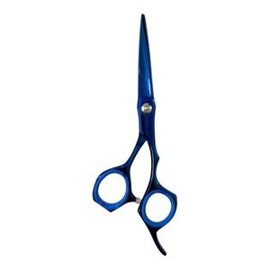Juego de 2 Tijeras de Peluquería de Acero Inoxidable de Primera Calidad para Uso Doméstico, Kit de Corte de Pelo para Barbería, Tijeras de Entresacar y Cortar para Diestros, Recubrimiento de Plasma Azul - Product Image 1