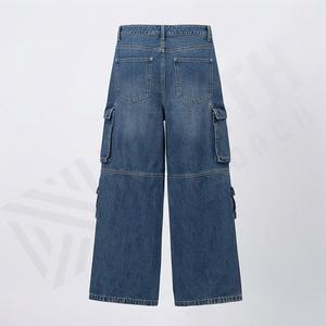 Pantalons en jean en coton personnalisables en gros pour femmes, pantalon avec poche latérale, nouveau pantalon cargo respirant, pantalon tendance de qualité supérieure - Product Image 2