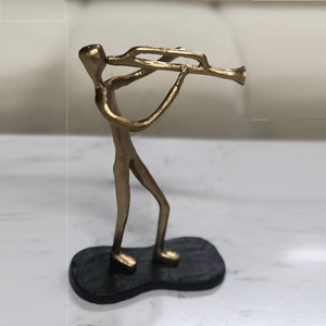 Sculpture décorative avec finition noire Design d'arbre avec base rectangulaire Décoration de la maison Sculpture de table Abstrait moderne - Product Image 4