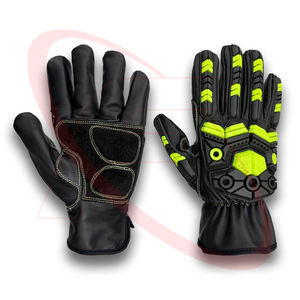 ถุงมือทํางานเพื่อความปลอดภัยต่อแรงกระแทก TPR สีเขียว 2024 ถุงมือหนังช่างป้องกันแรงกระแทกขายร้อน ถุงมือหนังจากปากีสถาน - Product Image 1