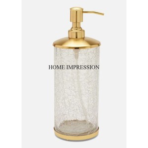 Trong Suốt Rõ Ràng Glass Với Cao Cấp Mạ Vàng Bơm Chất Lỏng Xà Phòng Dispenser Tay Làm Sạch Phòng Tắm Và Phụ Kiện Nhà Bếp - Product Image 3