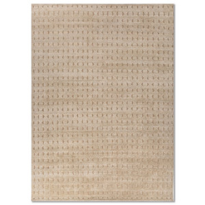 Alfombras Clásicas y Bohemias de Lana y Tencil Tejidas a Mano en Beige y Marrón de 9x12, Geométricas AKWT-1131 para Entrada y Pasillo, para Uso Doméstico - Product Image 1