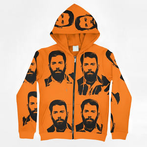 Wholesale Price Premium Good Quality <b>Men's</b> Asali-Printed Hoodies Streetwear Asali-Printing Zipper <b>Hoodie</b> For <b>Men</b> - Product Image 1