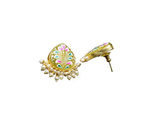 ต่างหูเม็ดเดี่ยวทำจากหินชุบทองเครื่องประดับแฟชั่นสำหรับผู้หญิงและเด็กผู้หญิงการออกแบบที่สวยงาม - Product Image 5