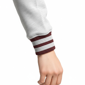 Chaqueta universitaria con letras de béisbol para mujer de alta calidad personalizada con bordado de chenilla y mangas de cuero para otoño - Product Image 6