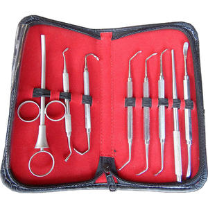 Kit de Instrumentos dentales Kit de limpieza de espejo dental Instrumentos de sonda Pinzas juego dental instrumentos quirúrgicos - Product Image 1