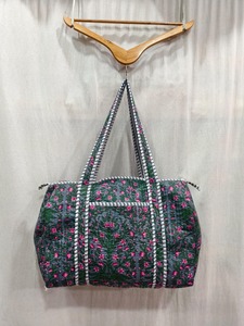 กระเป๋าดัฟเฟิลกีฬาสุดหรูทำด้วยมือลายควิลท์ผ้าคอตตอนความจุขนาดใหญ่ทนทานสำหรับเดินทาง - Product Image 4