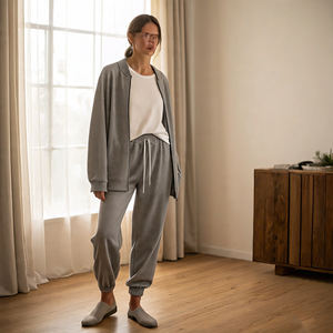 Camisetas Vintage de lavado, conjuntos de pantalones de chándal holgados, camisetas cortas de lavado ácido para mujer, chándales, conjunto de Jogger lavado para mujer - Product Image 5