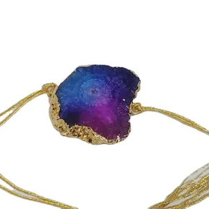 Pulsera de piedras preciosas de cristal natural para mujer, ajustable - Product Image 1