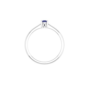 Anello in Argento Sterling 925 con Tanzanite Naturale Taglio a Pera 5x3mm, Gioielleria Fine - Product Image 3