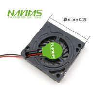 Ventilateur de refroidissement sans balais Navitas 30x30x4.5mm, isolation PVC, conducteur en cuivre, 5V/12V DC, 6000 tr/min, IP20, alimentation pour routeur PCB