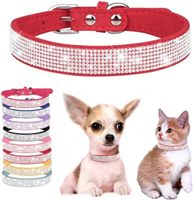 Couronne strass Bling daim doux femme bijou chien chat colliers pour chiot fille femme chaton