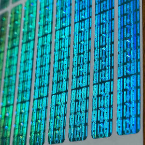 Torque Blue Holographic Customizable Brand Protection Security <b>Label</b> Anti-Counterfeit Tamper Evident <b>Waterproof</b> Packaging <b>Label</b> - Product Image 1