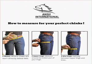 Men's Customizable Western Leather Chaps with Button Closure and Pocket Regular Fit for Equestrian Riding & Training - Product Image 6