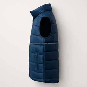 Gilet matelassé streetwear personnalisé, style sweat à capuche, léger, sans manches, tendance, vêtement d'extérieur d'hiver pour hommes et femmes - Product Image 4