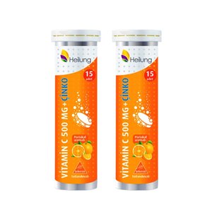 Heilung วิตามินซี500มก. สังกะสี15เม็ดฟู่2กล่อง - Product Image 1