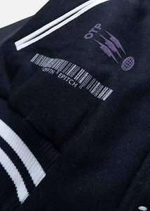 Dernière veste en jersey de sport universitaire décontractée de baseball avec logo personnalisé veste de baseball noire blanche pour hommes 2025 - Product Image 3