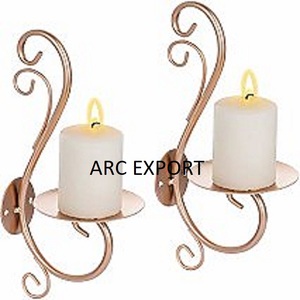 Standard Designer Set of 2 Round Lighting Candle Holders Silver Color Metal Mirror Polished Crystal Decoration Candle Holders - Product Image 6