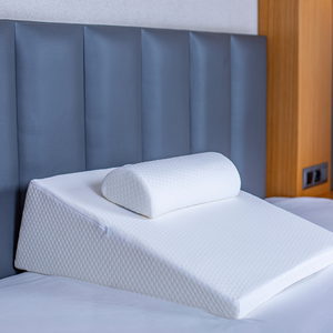 Orthopedic White 42x18x9 cm <strong>Memory</strong> <strong>Foam</strong> Half Circle Pillow Visco Design Comfortable Multi-Purpose Sleep Neck Support Cooling Bed - Product Image 3