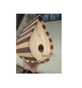 Nichoirs d'extérieur en bois durables pour oiseaux de jardin avec un charmant design rustique avec des matériaux résistants aux intempéries - Product Image 4