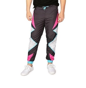 Pantalon coupe-vent en nylon léger imprimé de logo personnalisé tendance sombre pantalon de pluie décontracté taille haute broderie motif droit - Product Image 2