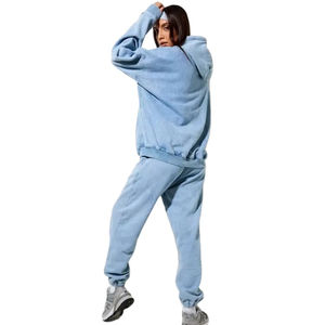 Survêtements grande taille pour femmes survêtements en coton éponge brodé à l'acide survêtements pour femmes OEM - Product Image 2