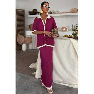 ลายทางตกแต่งสำหรับชุดสูทคอปกโปโลแบบโปร่ง รุ่น 10137 คุณสมบัติระบายอากาศได้ดี - Product Image 4