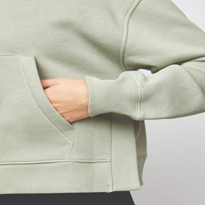 Sudadera Corta con Estampado en Relieve al por Mayor, Conjunto de Sudadera con Capucha para Mujer, Diseño de Logotipo Personalizado, Impresión de Alta Calidad, Sudadera Corta para Mujer - Product Image 3