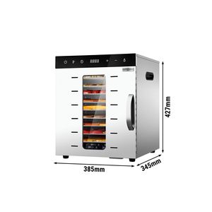 Déshydrateur alimentaire - avec 10 plateaux - Acier inoxydable - Minuteur numérique - 800W - Product Image 2