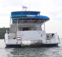 Yacht de croisière personnalisé en aluminium et fibre de verre UBI 1250, 12 m, 50 passagers, moteur inboard/extboard, sport fluvial, 300 CV, patrouille, pêche