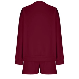 Conjunto Deportivo Casual de 2 Piezas para Mujer, Invierno 2025, Sudadera Holgada y Pantalones Cortos Transpirables - Product Image 5