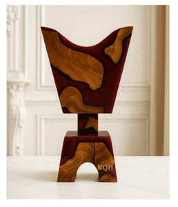 Brûleur à Bakhoor en bois de pin artisanal de luxe 2026 avec résine époxy |   Encens arabe de qualité supérieure Mubkhar Cadeau pour la maison Design personnalisable - Product Image 2