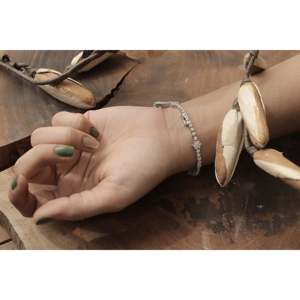 สร้อยข้อมือเพชรเลี้ยงในห้องปฏิบัติการ 3.5 กะรัต 6-7.5 นิ้ว ทองคำขาว 10k/14k ของขวัญวันครบรอบที่สมบูรณ์แบบสำหรับเธอ - Product Image 2