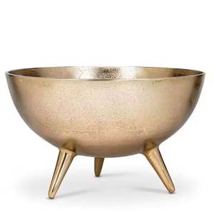 Cuenco de pedestal chapado en oro decorativo de Navidad para decoración hogar Cocina y fiesta en diseño moderno - Product Image 1