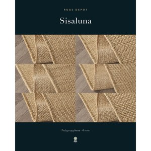 พรมโพลีโพรพิลีนซักได้ SISALUNA SI004 สีเบจ ผลิตด้วยเครื่องจักรจากตุรกี สำหรับห้องนั่งเล่น โรงแรม และโครงการต่างๆ - Product Image 3