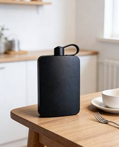 Borraccia Sportiva Piatta in Acciaio Inossidabile da 500ml con Logo Personalizzato, Ecologica, Stile Notebook, Fiaschetta Quadrata, Pronta Consegna - Product Image 4