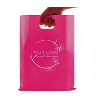 Sacs en plastique de supermarché d'impression d'héliogravure de conception personnalisée écologique de poignée découpée de prix d'usine avec le logo