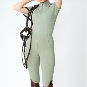 Pantalones de montar a caballo elásticos para mujer OEM, fabricación de ropa ecuestre, pantalones de montar de buen ajuste - Product Image 5