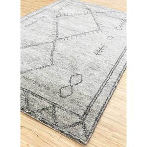 พรมขนสัตว์ถักมือสีเบจและสีน้ำตาลลายเรขาคณิตสำหรับห้องนั่งเล่น ทางเข้าบ้าน และห้องนอน-PKWL-502 - Product Image 2