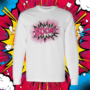 Camiseta de Manga Larga con Estampado de Burbuja de Expresión de Cómic 'Boom Bang Pow', Categoría de Producto Promocional - Product Image 2