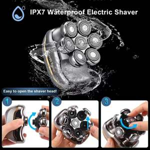 Kit de Afeitado Eléctrico Recargable Inalámbrico 5 en 1 para Hombre, Recortador de Barba y Nariz Resistente al Agua con Clasificación IPX7 - Product Image 1