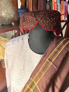 Mens Afghani Cultural Heritage Traditional Cap Handmade Formal Lace Embroidered Islamic Headwear with Custom Color & Logo - Product Image 4