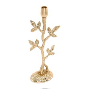 Portavelas de aluminio elegante y elegante con acabado contemporáneo delgado para la decoración romántica del hogar de Navidad con velas - Product Image 2