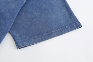 100% algodón de alta calidad para hombre Vintage lavado camisetas de gran tamaño Drop Shoulder camiseta en blanco para imprimir - Product Image 4