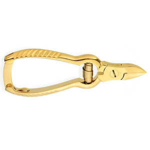 Coupe-ongles professionnel à lames concaves, en acier inoxydable plaqué or, avec ressort de verrouillage, pour bébé, manucure, coupe-ongles de pied, utilisation des doigts - Product Image 4